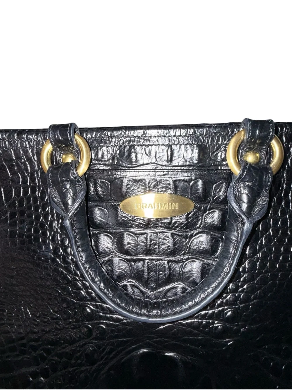 BRAHMIN – Mini Asher Satchel – Black Melbourne